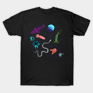 Bioluminescent Ocean Sea Creatures T-Shirt